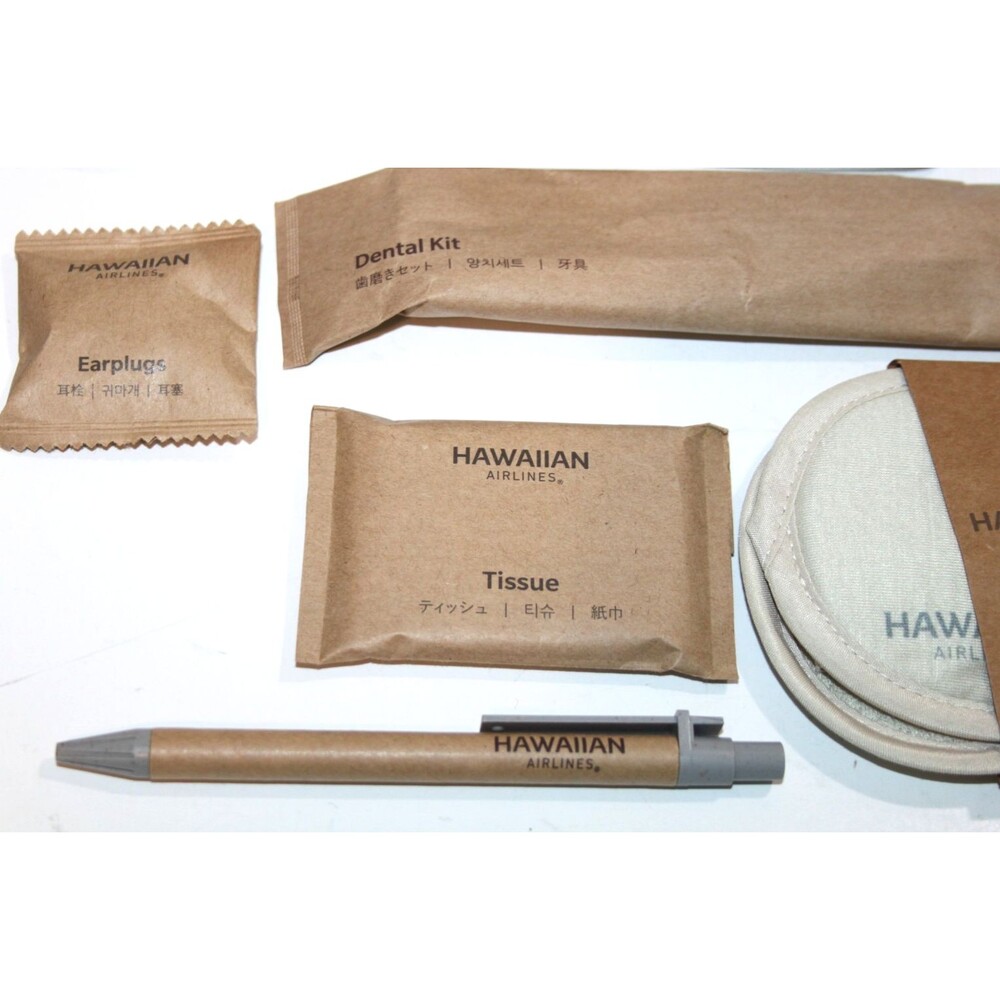 Hawaiian Airlines Lolii Amenity Toiletry Kit Bag 10 Amenities Travel Set First - Picture 6 of 7